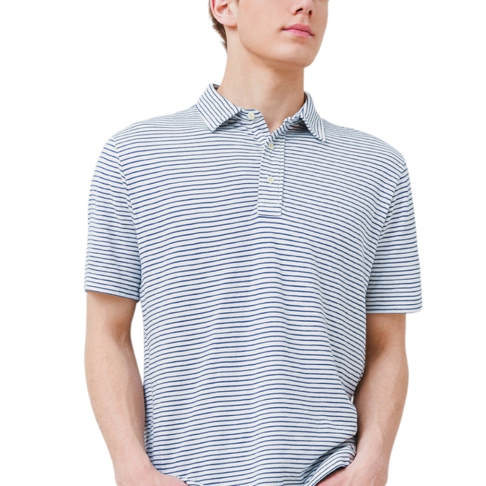 FAHERTY BRAND Men's Cloud Stripe Polo Sz Med